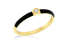 Diamond & Enamel Stack Ring