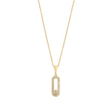 Open Oval CZ Pendant