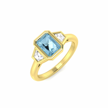 Aquamarine & Diamond ring
