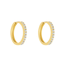 Gold CZ Huggie 15mm