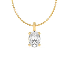 Oval Solitaire Pendant