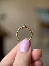 Mint Tourmaline Pear Solitaire Stack Ring