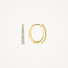 Tapered CZ Huggie Earrings