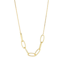 Oval textured link necklace