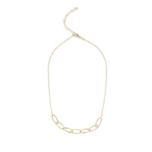 Oval textured link necklace