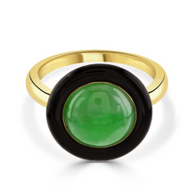 Jade & Onyx Ring