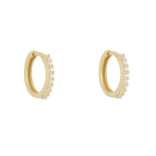 Gold CZ Huggie 12mm