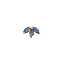 Blue Marquise Piercing 9ct Yellow Gold
