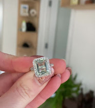 Green Amethyst Deco Ring