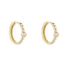 Gold CZ Ball Huggie