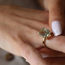 Green Amethyst Cocktail ring