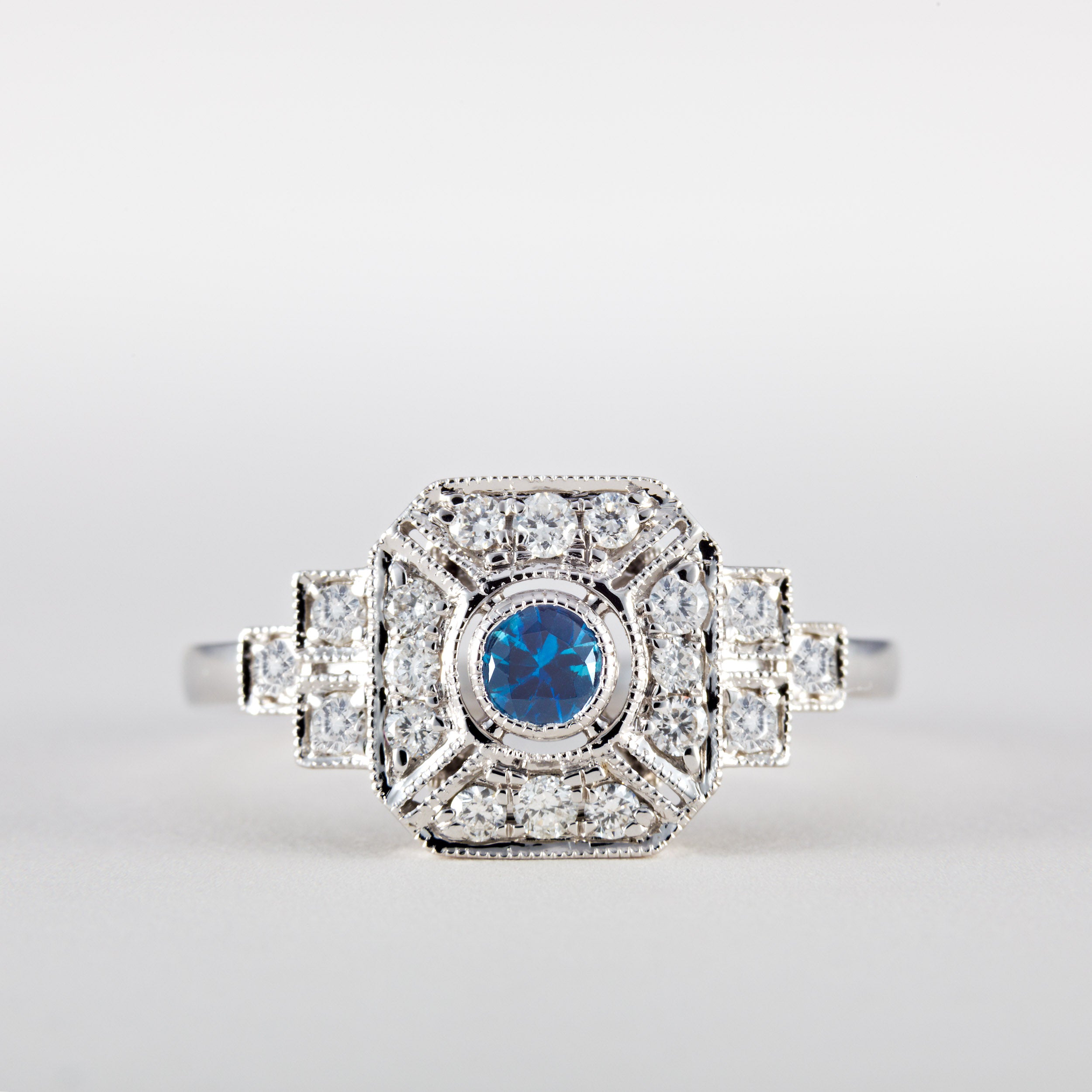Sapphire Art Deco Ring