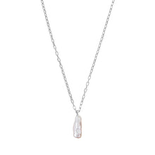 Coralia Long Baroque Pendant Silver