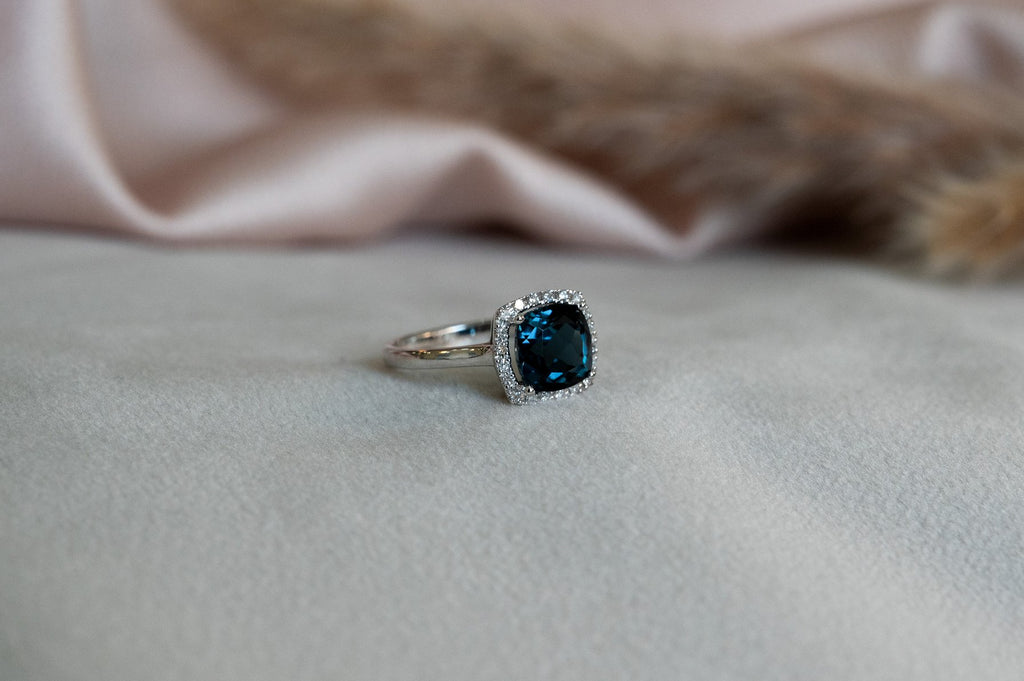 London blue topaz 2024 engagement ring