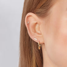 Bamboo Huggie Earring