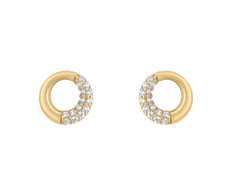 CZ Circle Stud Earring