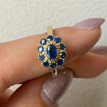 Sapphire Daphne Cluster Ring