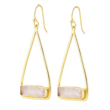 Manhattan | Rose Quartz Swing Earrings