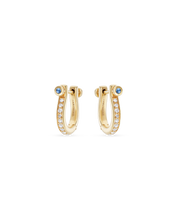 Cora White Topaz Hoop Earrings