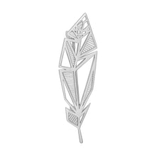 Geometric Feather Brooch