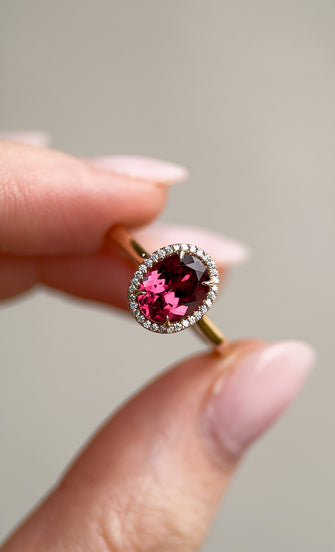 Petite Halo | Pink Tourmaline