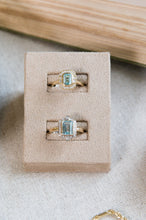 Blue Topaz & Diamond ring