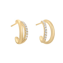 CZ Double Hoop Earring