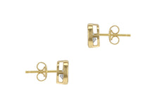 Diamond Bezel Studs | Pear