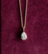 Pear Solitaire Pendant
