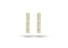 CZ bar stud earring