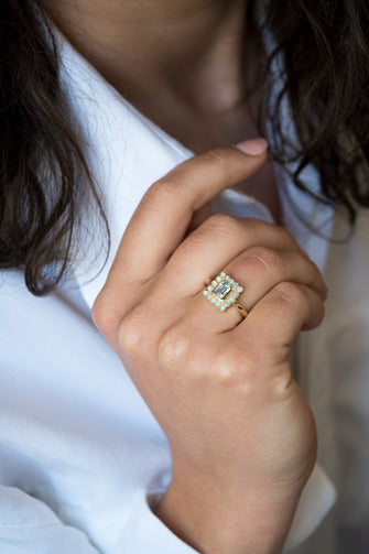 Opal Halo Ring