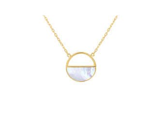 Mother of Pearl Circle Pendant