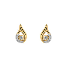 CZ Tear Drop Stud Earring