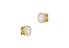 Diamond Bezel Studs | Oval
