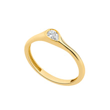 Pear CZ Ring
