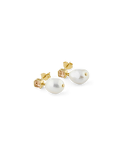 Bella Pearl & Champagne Earrings