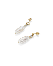 Emily Pearl & White Topaz Earrings