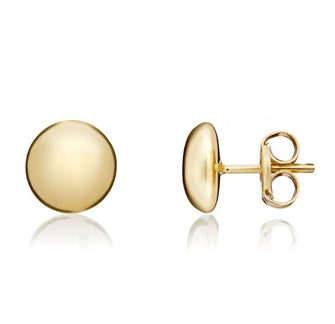 Polished Button Stud Earrings