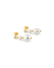 Eve Pearl & White Topaz Earrings