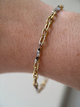 Two Tone Fancy Link Bracelet