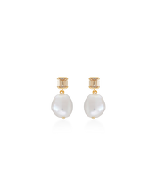 Bella Pearl & Champagne Earrings