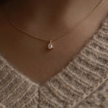 Pear Solitaire Pendant