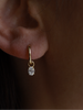 Oval Charm Huggie