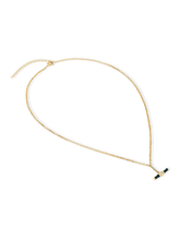 Dyllan Green Enamel T-Bar Necklace