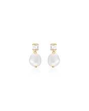 Bella Pearl & White Topaz Earrings