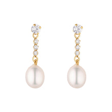 CZ Pearl Drop Earring