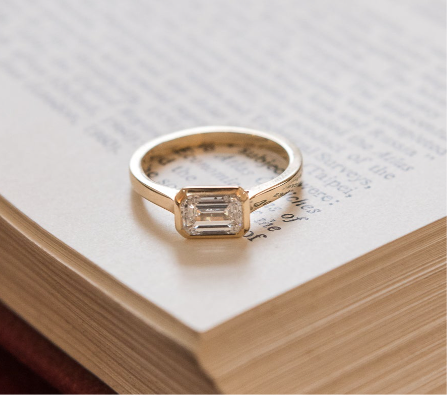 Bezel Solitaire | Emerald Cut