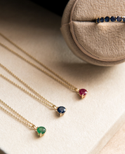 Sapphire Solitaire Pendant