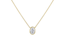 Diamond Bezel Pendant | Oval
