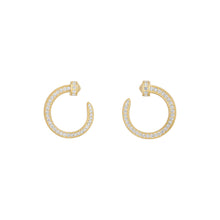 CZ Nail Stud Earrings